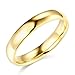 14k Yellow OR White Gold 4mm SOLID Plain Wedding Band