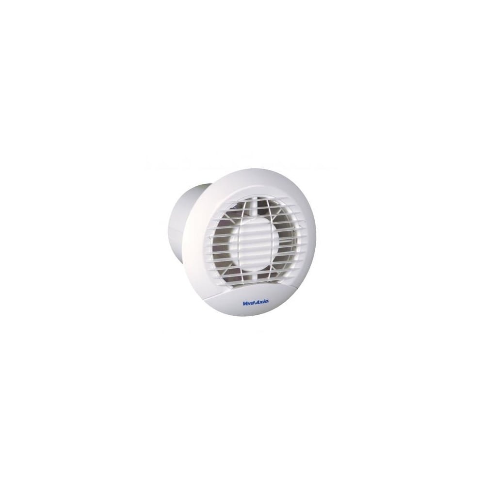 Vent-Axia Eclipse 100XT Modern White Bathroom Extractor Fan with Remote Control, 157mm Diameter, 26L/s Airflow, 34dB Noise Level
