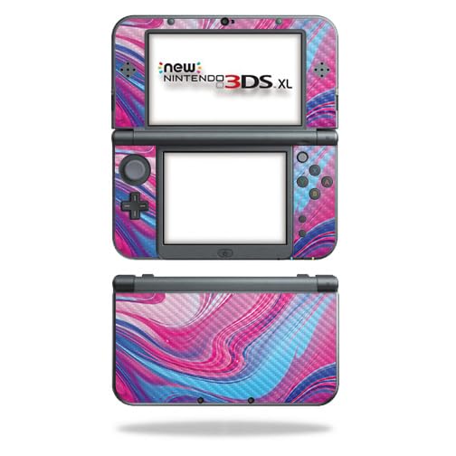 Carbon Fiber Gaming Skin Compatible with Nintendo New 3DS XL (2015) - Magenta P…