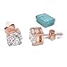 Buyless Fashion Surgical Steel Round Crystal CZ Earrings In Gift Box (Multi Sizes)