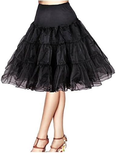 Ondine8 Women's 50s Vintage Rockabilly Petticoat Half Slips Crinoline Underskirt