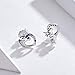 Presentski Unicorn CZ Stud Earrings 925 Sterling Silver Love Heart Cute Animal Hypoallergenic Piercing Earrings Studs for Kids Girls Women