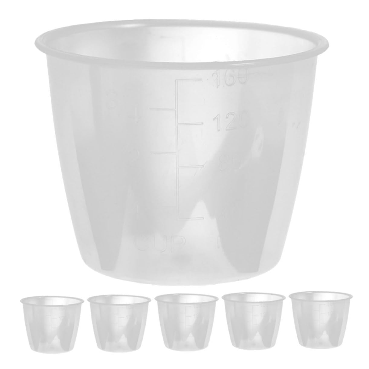6pcs Transparent Rice Measuring Cups Measuring Cup for Rice and Dry Ingredients Easy to Clean with Scale for Precise Measurement The Kitchen