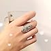 ANGEMIEL Ubei Jewelry 925 Sterling Silver Openwork Flowers and dragonfly Filigree Ring Size 10
