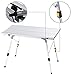 Camp Field Camping Table with Adjustable Legs for Beach, Backyards, BBQ, Party and Picnic Table (SilverA)