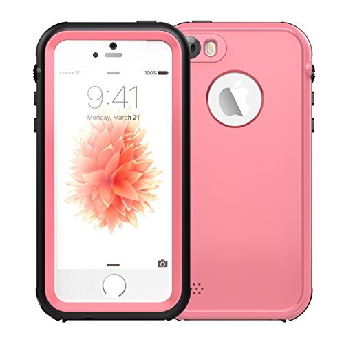 iPhone SE Waterproof Case, VclooÂ® 6.6ft(2M)iPhone SE/5S Underwater Case, Dust Proof, Drop Proof, Snow Proof, Shockproof, Heavy Duty Protective Carrying Case Cover for iPhone SE,iPhone 5S/5, 4.0"(Pink)