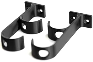 SPLASH N COLOR SplashNColor Pool Cue Holder for Under Snooker Table - 2-Cue Double Holder, Bridge Stick Organizer Accessory Mount Black, 2-Pack