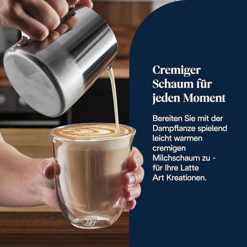 Siebträgermaschine La Specialista Arte EC9155.MB, Espressomaschine mit Mahlwerk, 8 Mahlgrade, 15 Bar, 3 Temperaturen, Milchschaumdüse, 1550W, 1,7L Tank, Edelstahl/Schwarz inkl. Barista-Kit