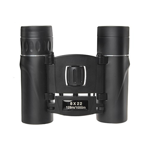 GES 8x21 Mini Binoculars Compact Lightweight Folding Adults Kids Binocular for Travel Bird watching Hunting Hiking Concert Opera Sporting Game (8x21 Black)