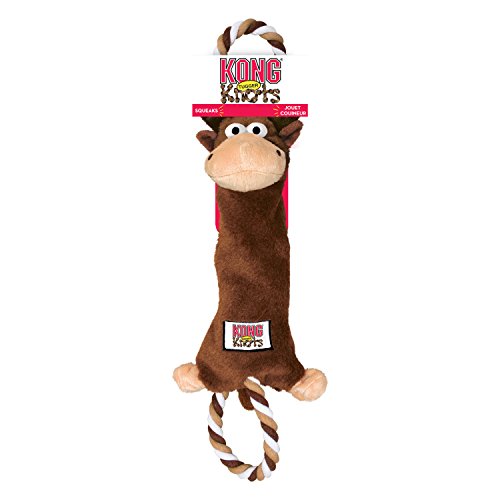 KONG Tugger Knots Moose Dog Toy, Medium/Large