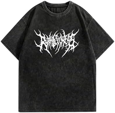 Amazon.com: Vintage 90s Letter Graphic Tees Y2k Men Oversized T