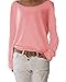ZANZEA Women's Solid O Neck Long Sleeve T Shirt Casual Knit Tops Blouse Pullover Red US 12/Tag Size L
