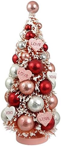 XOXO Valentine’s Day Bottle Brush Tree