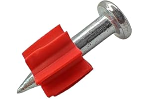 FVSCM 3/4" Powder Actuated Fasteners .300 Head Diameter Drive Pins with red flute, P75, 100pcs/pack