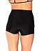 iHeartRaves High Waist Zipper Booty Shorts Dance Bottoms (Black, Medium)