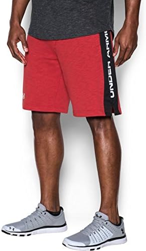 Under Armour Men's Sportstyle Fleece Graphic Shorts, Red/White, Large