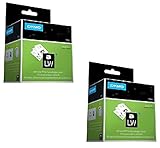 DYMO 30857 Name Badge Labels for Label Printers, White, 2-1/4'' x 4'', 250 Labels Per Roll 2 ROLLS