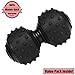 Spiky Deep Tissue Double Massage Ball Peanut Lacrosse Balls - Best for Plantar Fasciitis Foot Relief, Upper and Lower Back Pain, Sore Muscle Knot and Joint Stretching, Self Yoga - [Small, Black]