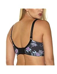 MIERSIDE Sujetador sexy con estampado floral, talla grande, para mujer
