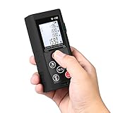 KKmoon 100m/328ft m/in/ft Mini Handheld Digital Distance Meter with LCD Backlight 2 Bubble Levels Range Finder Diastimeter Distance Area Volume Measurement