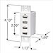 Magnadyne Wall Mount USB-A Charging Ports for RV & Vehicle Use, Includes Wall Plate (White)