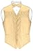 Vesuvio Napoli Men's Paisley Design Dress Vest & Bow Tie GOLD Color BOWTie Set sz Med