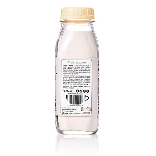 Leaner Creamer, Non-Dairy Coffee Creamer - Sugar Free, Low Calorie, Coconut Oil, Paleo, Keto, Gluten Free, Healthy Weight Loss, Fat Burning, - 9.87oz Bottle (ORIGINAL)