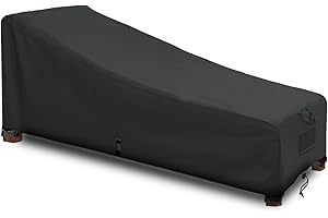 SIRUITON Outdoor Chaise Lounge Cover, Heavy Duty Waterproof & UV Resistant Patio Outdoor Pool Durable Lounge Chair Covers,78L x 34W x 32H inch