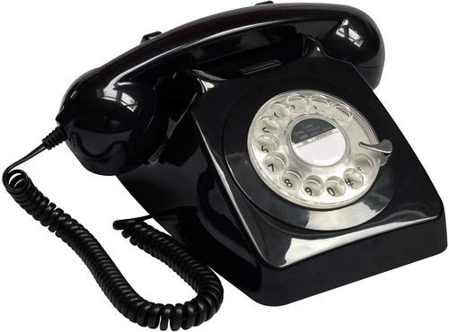 Protelx GPO 746 Rotary Telephone - Black