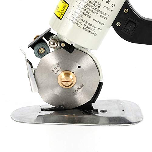 Electric Cloth Cutter, 110V 200W Cloth Textile Cutting Machine 90mm Octagon Round Blade Knife Fabric Cutter (US Shipping) - Thumbnail 3