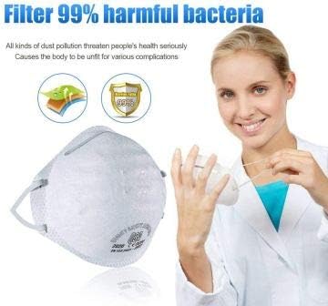 Disposable Respiratory Mask for Dust N95 Anti-Virus and PM2.5 Mask, FFP2 Mask Dust Face Mask QSA 2000, Flow Valve Smoke Anti-Infection Safety Mask (4PCS)