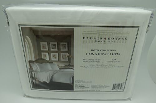 Palais Royale Fine Bed Linens Kings Size Duvet Cover in White 630 Thread Count