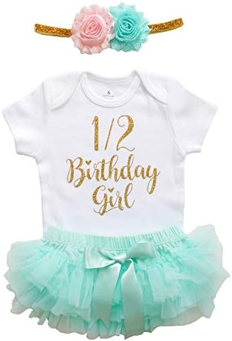 Baby Girl Half Birthday Outfit 1/2 Birthday Girl Outfits Gold Glitter Dusty Rose Bodysuit Tutu Bloomer Sets 3PCS (Mint Short Sleeve, 6 Months) price in UAE | Amazon UAE | kanbkam Baby Girl Half Birthday Outfit 1/2 Birthday Girl Outfits Gold Glitter Dusty Rose Bodysuit Tutu Bloomer Sets 3PCS (Mint Short Sleeve, 6 Months) price in UAE | Amazon UAE | kanbkam