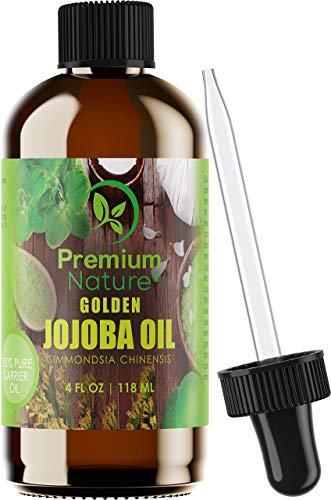 Jojoba Oil Pure Cold Pressed - Unrefined Carrier Oil For Essential Oils Mixing, Nail & Hair, Massage Body Hohoba Skin Oil for Women & Men