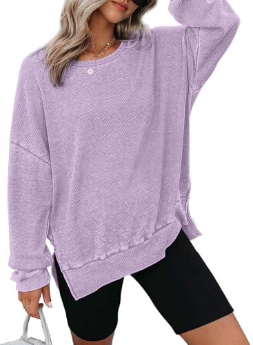 Dokotoo Womens Sweatshirt Trendy Crew Neck Pullover