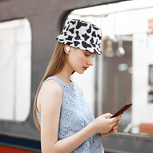 SOIMISS Fischerhut wendbar mit Kuhaufdruck Anglerhut Reversible Strandhut – Bild 5