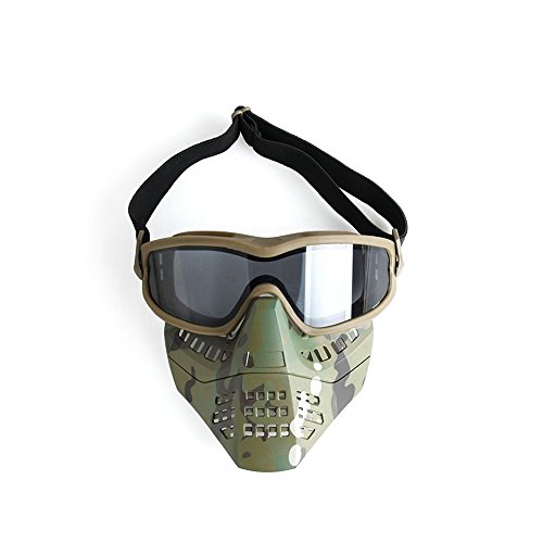 TMC Face Mask ANSI Z87.1 Impact Rated Goggle with Removable Mask for Airsoft Paintball Milsim - Multicam