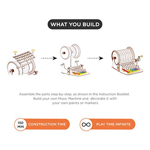 Smartivity Mechanical Xylofun Music Fun , STEM Learning Toys, Creative Construction Engineering, Educational Building Set, Boys & Girls Ages 8 9 10+ Year Old, Science Kit, DIY Kit, Wooden