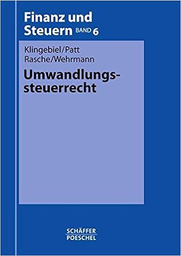 Umwandlungssteuerrecht Finanz Und Steuern Blaue Reihe Lehrbucher Amazon De Klingebiel Jorg Patt Joachim Rasche Ralf Wehrmann Ralf Bucher