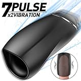Male Masturbator Cup with 7 Pulse & 14 Powerful Vibration Modes for Men Masturbation, Fondlove Electric Vibrating Thrusting Stroker for Penis Glans Stimulation Adult Oral Blowjob Sex Toys