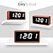 Digital Alarm Clock, MiCar Solid Wood Led Modern Desk Clock with 5.5