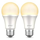 Wifi Smart LED Light Bulb work with Alexa Google Assistant Gosund, Voice Control APP Remote Control Dimmable, No Hub Required, A19 E26 8W 800lm 75W Equivalent Soft White 2700k (2 Pack)