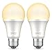 Wifi Smart LED Light Bulb work with Alexa Google Assistant Gosund, Voice Control APP Remote Control Dimmable, No Hub Required, A19 E26 8W 800lm 75W Equivalent Soft White 2700k (2 Pack)