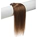 Emosa 100% Straight Remy Human Hair Clips In Extensions Chestnut Brown 7 Piece Set (15'' 7Pcs, #6)