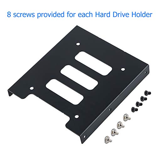 Set of 6, findTop Straight and 90 Degree Right-Angle SATA III Cable 6.0 Gbps with Locking Latch (16 Inch) and SSD Mounting Bracket Kit 2.5" to 3.5" Drive Bay