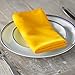LA Linen 10-Pack Poly Poplin Napkin, Soft Cloth Napkins, Washable Reusable Napkins, Stain and Wrinkle Resistance Table Napkins for Dinner, Wedding, Parties, 17 by 17-Inch, Yellow Dark