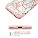 Fingic for iPhone 7 Case/iPhone 8 Case Rose Gold Marble Design Shiny Glitter Bumper Hybrid Hard PC Soft Rubber Silicone Cover Anti-Scratch Shockproof Protective Case for Apple iPhone 7/ iPhone 8 4.7