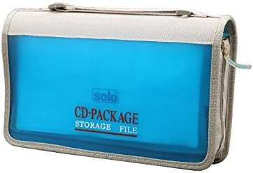 Solo CD -096 Computer CD Wallet, Zipper 96 CD - Blue