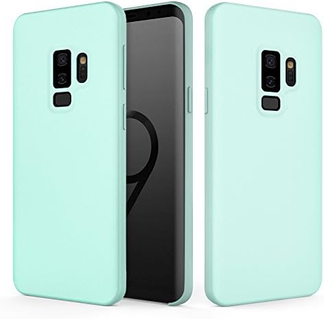 Galaxy S9 Plus Case, Fuleadture Liquid Silicone Gel Rubber Case Shockproof Slim Soft Protective Cover with Microfiber Cloth Lining Cushion for Samsung Galaxy S9 Plus - Mint