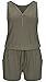 YOMISOY Womens Sexy Tank Rompers Summer Sleeveless Zipper V Neck Short Jumpsuits with Pockets